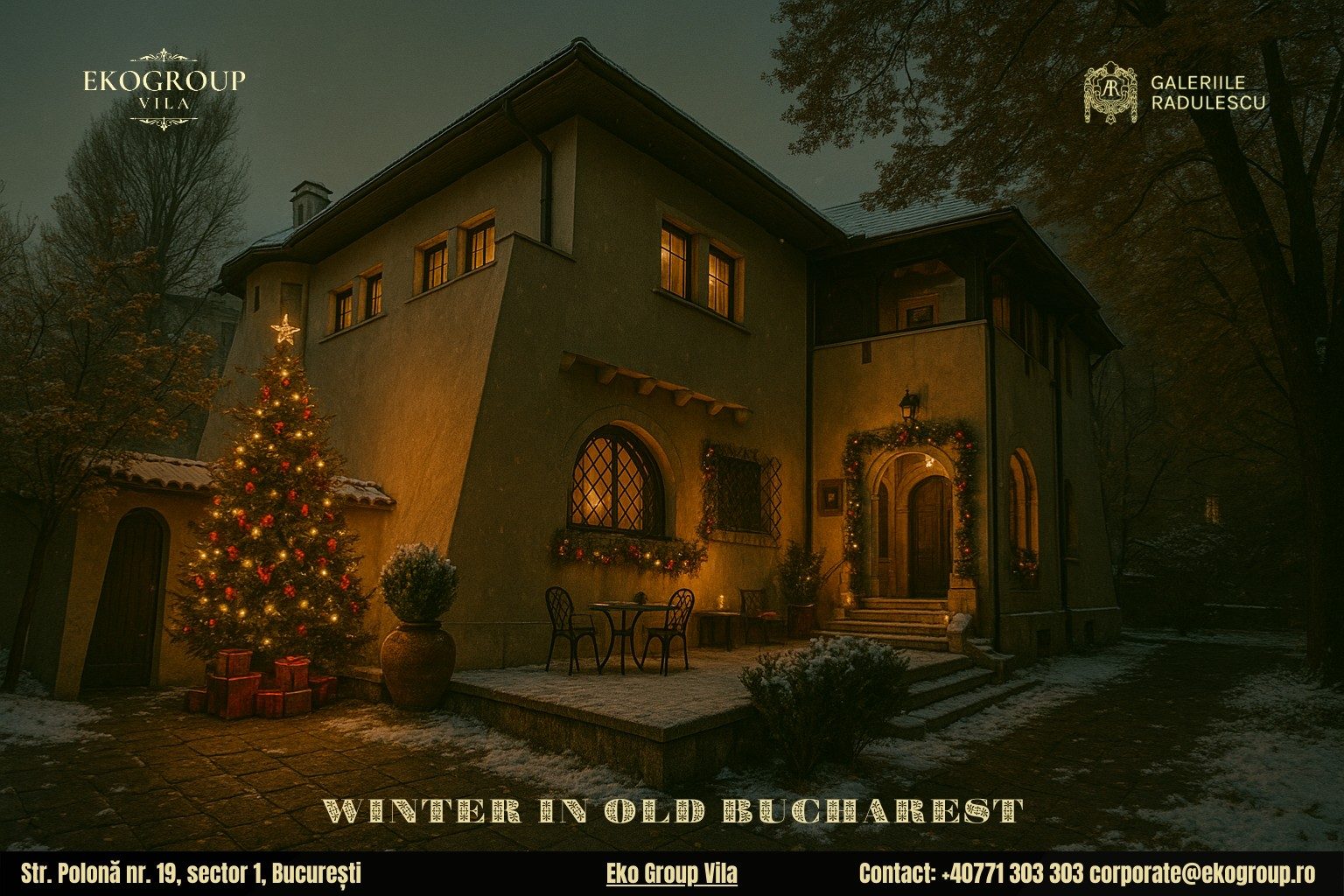 Poveste de Craciun: Magia sărbătorilor în Casa Tătărăscu devenită Eko Group Vila